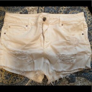 American Eagle Short Shorts White (WORN)